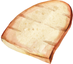 Slice of bread watercolor